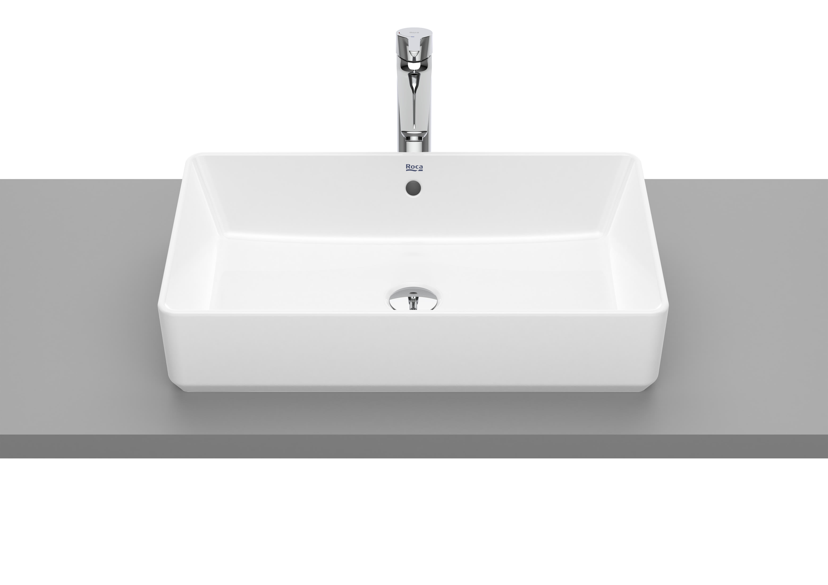 Range Gap Rectangular Counter Top Basin(white) - Roca