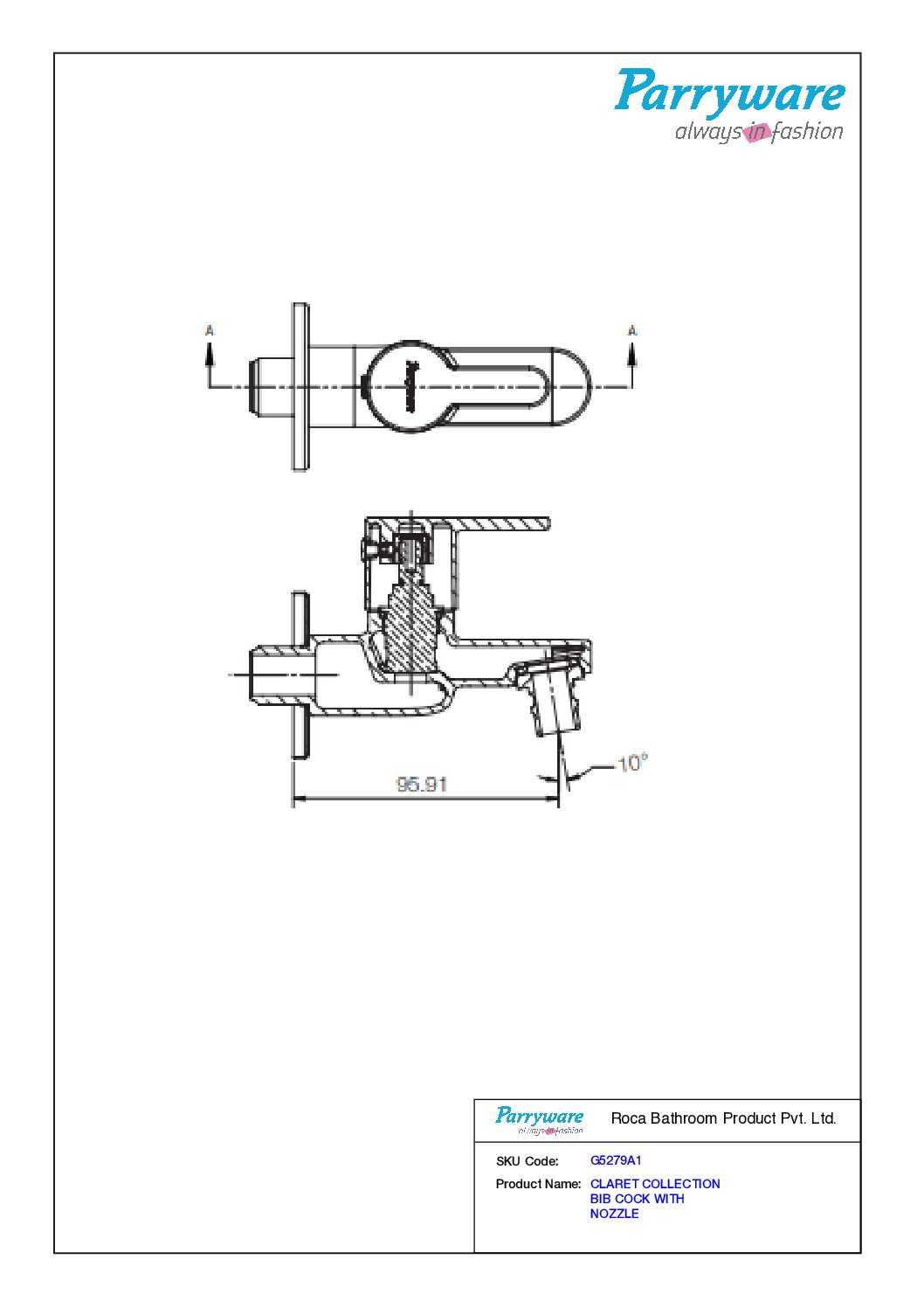 CLARET Bib Cock With Nozzle - Image 2