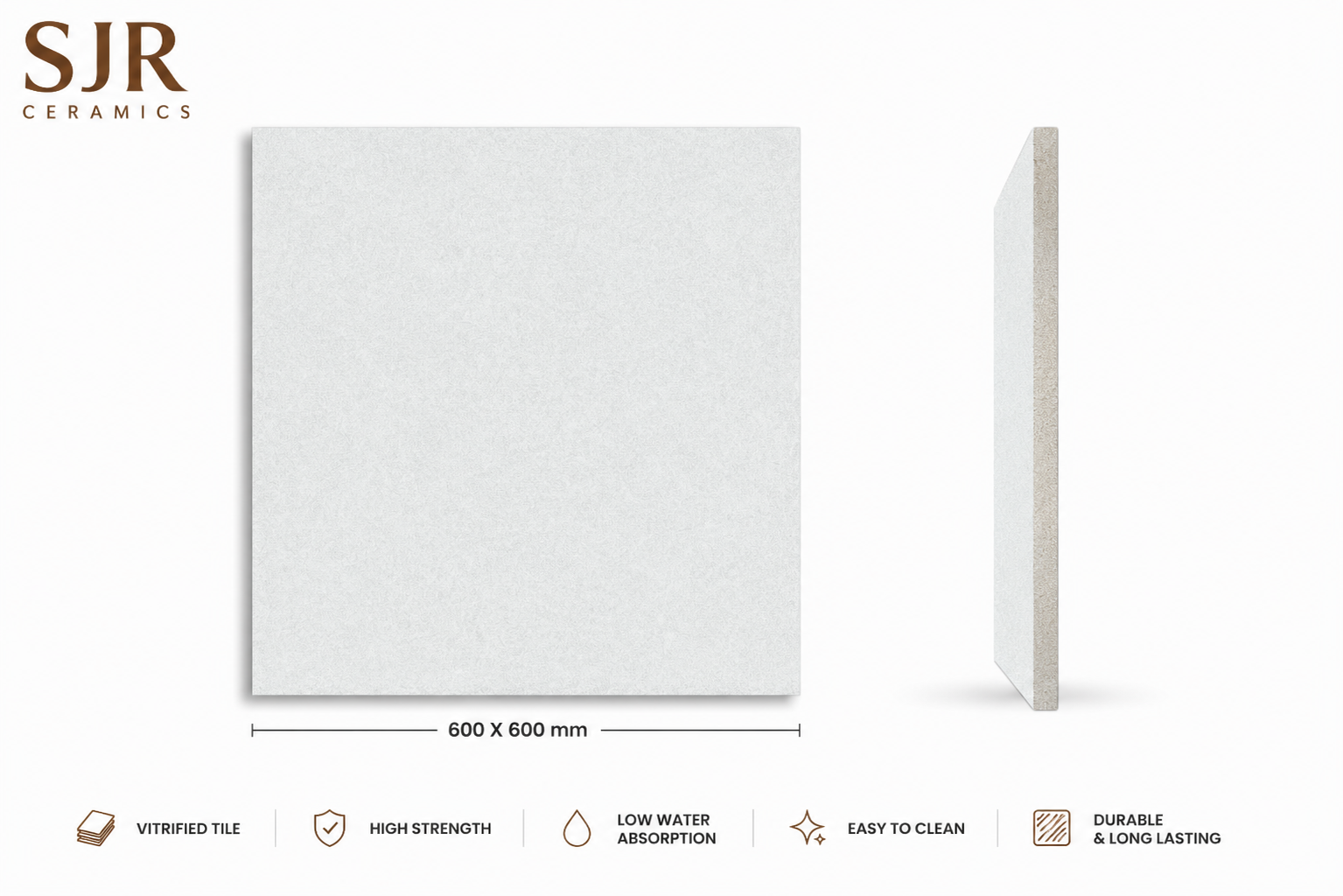 Arctic White- Wall and Floor Tile 600x600mm - NT3049 - Image 6