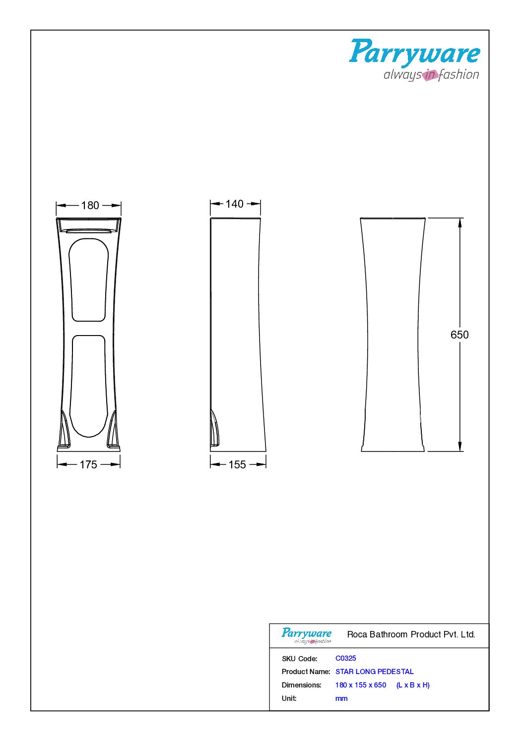 STAR- Full Long Pedestal - Image 2